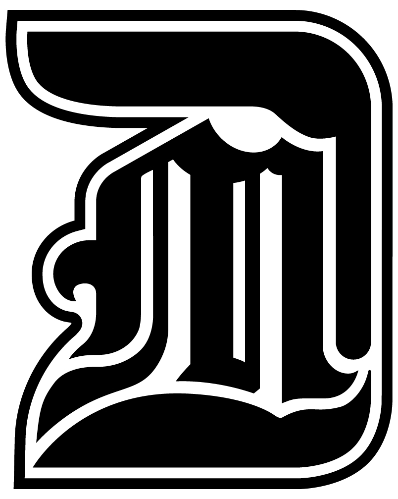 D logo black and white