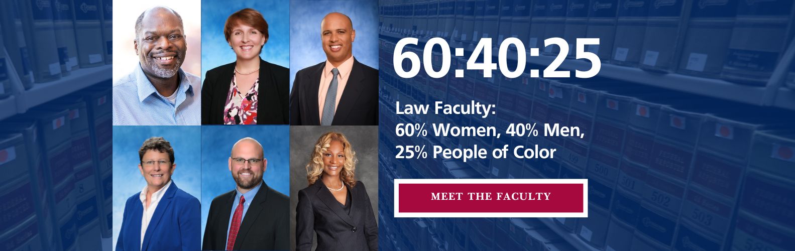 Law faculty: 60% women, 40% men, 25% people of color